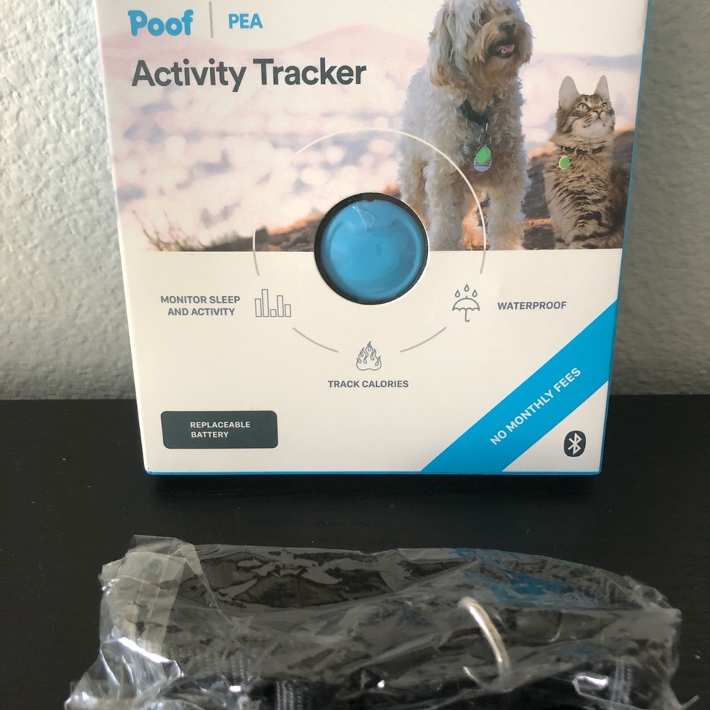 Poof Blue Pet Activity Travker+Collar(S)